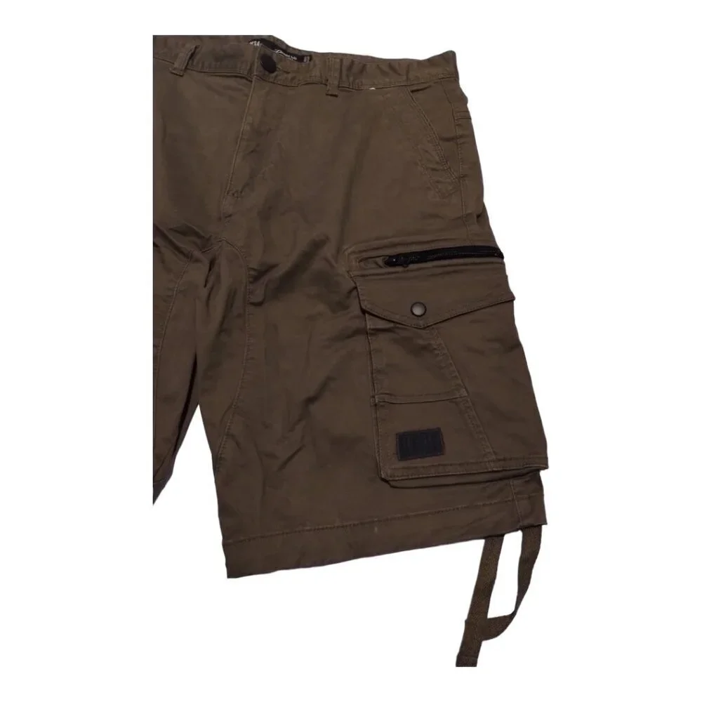 Denim Co Khaki‎ Utility Army Cargo Shorts Size 34 Multi Pockets Outdoor Casual